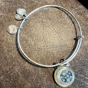 ALEX and ANI Silver Art Infusion Moon and Stars Bangle Bracelet 2018